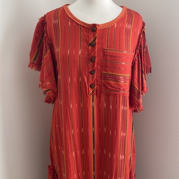 Free People Better Days Red Combo Maxi Dress Small - Picture 3 of 14